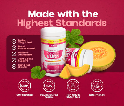 VDA Supplements Collagen Burn Multi Collagen Powder - 40 Servings