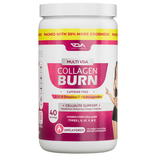 VDA Supplements Collagen Burn Multi Collagen Powder - 40 Servings